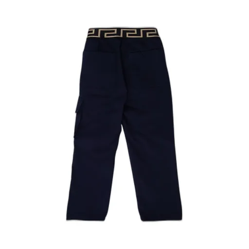 Versace Kids Greca Logo Patch Cargo Trousers