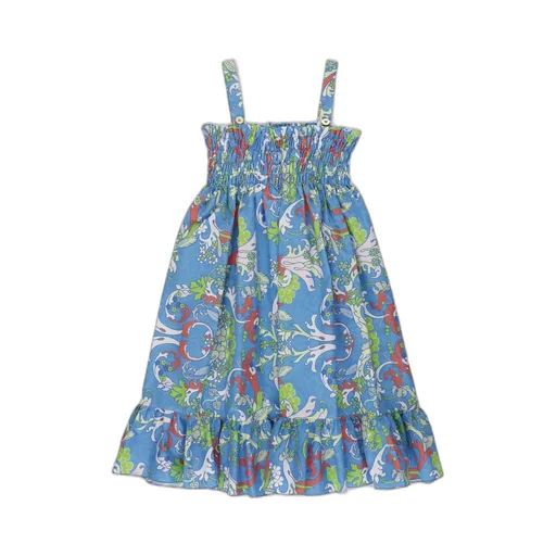 Versace Kids Paisley Printed Sleeveless Flared Dress