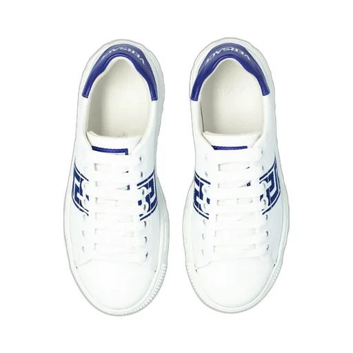 Versace Kids Greca Detailed Round Toe Sneakers