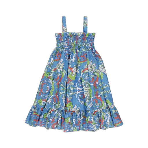 Versace Kids Paisley Printed Sleeveless Flared Dress