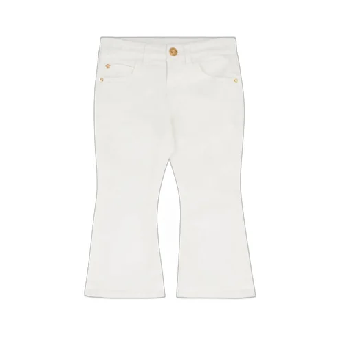 Versace Kids Logo Patch Flared Jeans