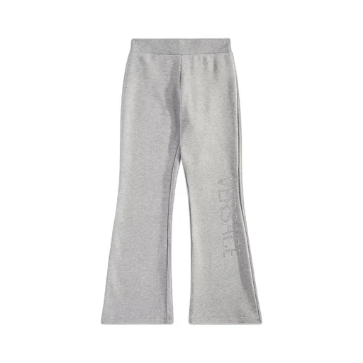 Versace Kids Logo Embellished Flared Track Pants