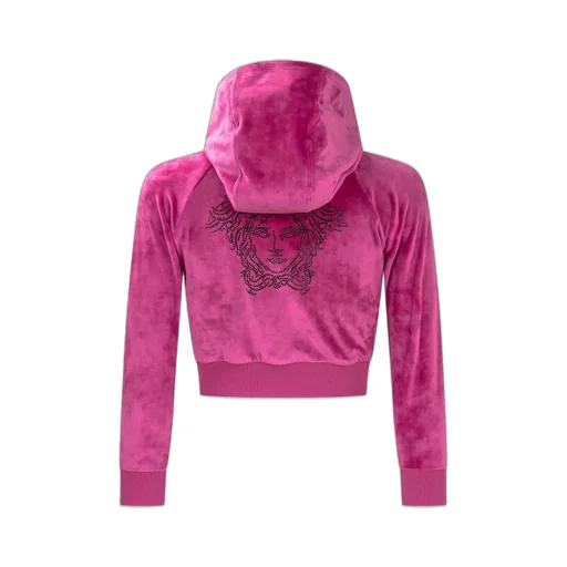 Versace Kids Medusa Head Logo-Embellished Zip-Up Hoodie