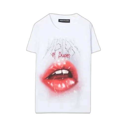 Vision Of Super Kids Rock Mouth Print T-Shirt