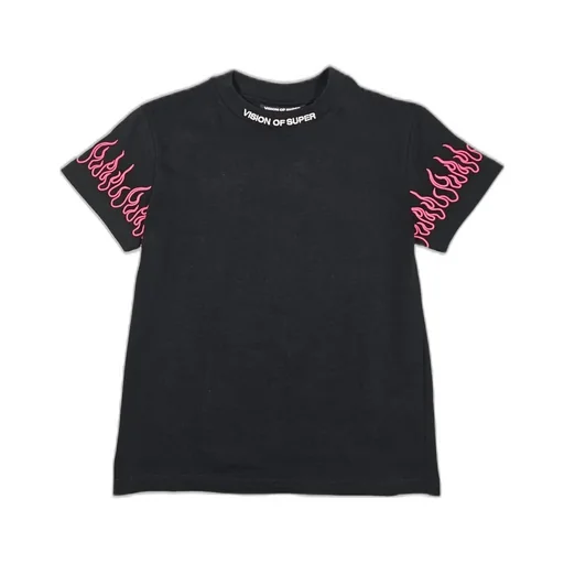 Vision Of Super Kids Flame Printed T-Shirt