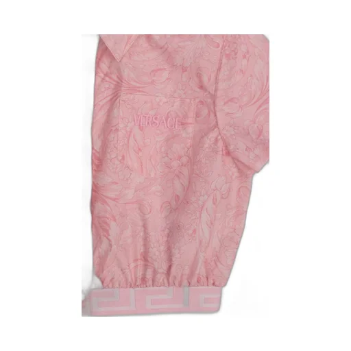 Versace Kids Barocco Short-Sleeved Cropped Shirt