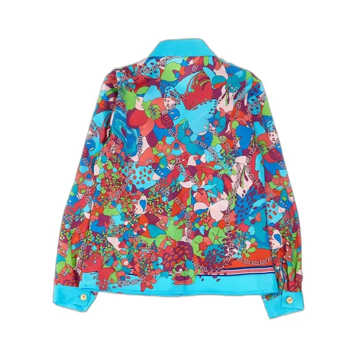 Versace Kids Graphic-Printed Straight Hem Shirt