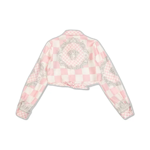 Versace Kids Medusa Printed Checked Shirt