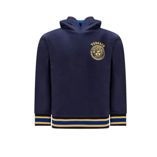 Versace Kids Medusa Head Stripe-Detailed Hoodie