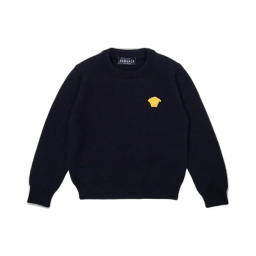 Versace Kids Logo Embroidered Crewneck Jumper