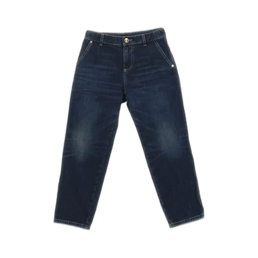 Versace Kids Logo-Embroidered Straight-Leg Slim-Fit Jeans