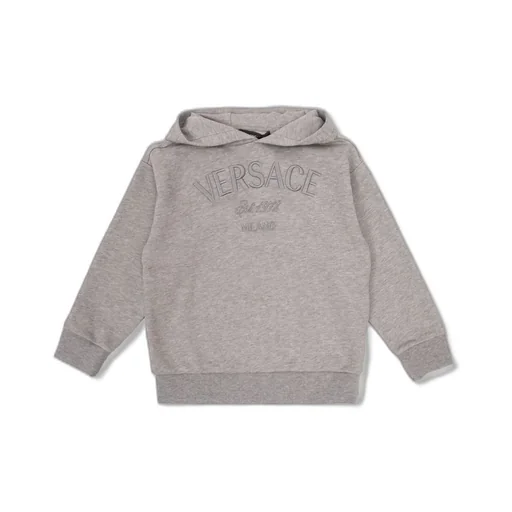 Versace Kids Logo Embroidered Hoodie