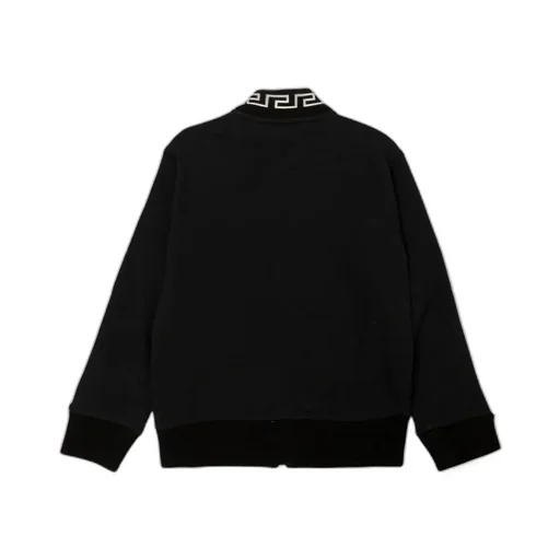 Versace Kids Greca Detailed Mock Neck Sweatshirt