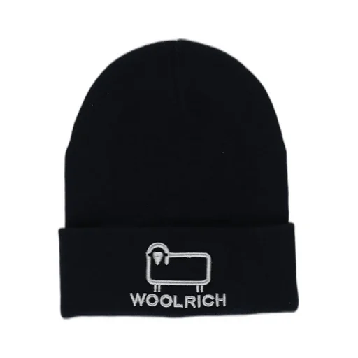 Woolrich Kids Logo Embroidered Beanie