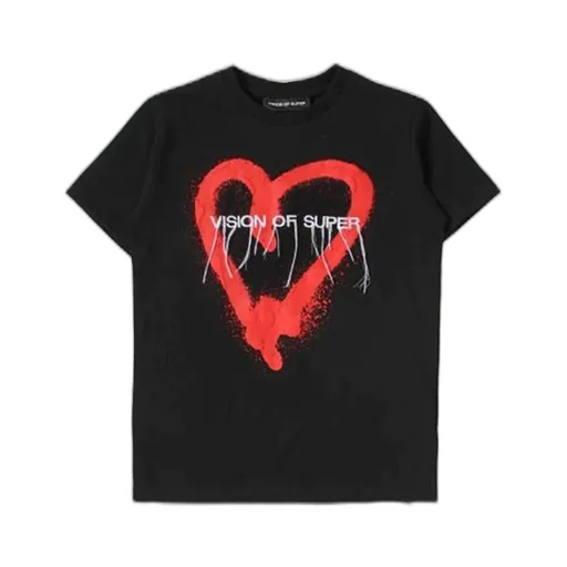 Vision Of Super Kids Heart Printed T-Shirt