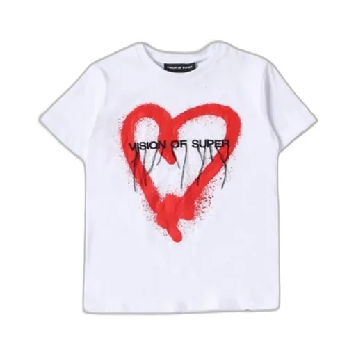 Vision Of Super Kids Heart Printed T-Shirt