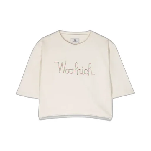 Woolrich Kids Cropped Crewneck Top