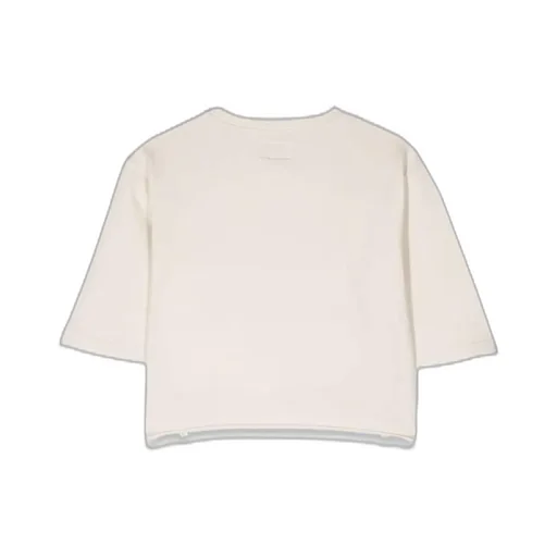 Woolrich Kids Cropped Crewneck Top