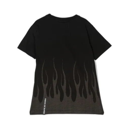 Vision Of Super Kids Flame Printed T-Shirt