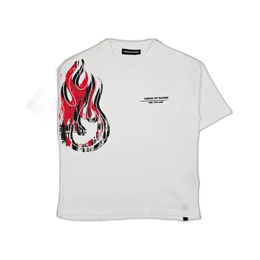 Vision Of Super Kids Flame Printed T-Shirt