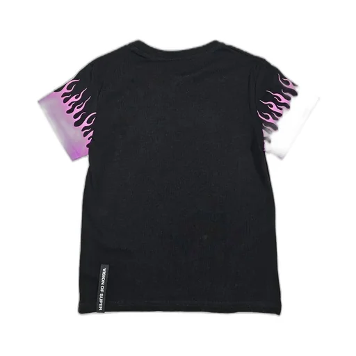 Vision Of Super Kids Flame Printed T-Shirt