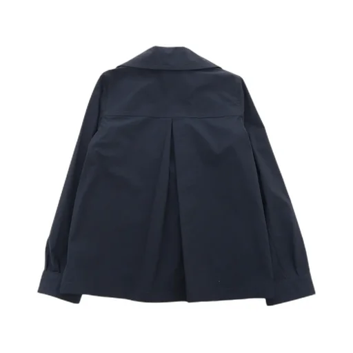 Woolrich Kids Summer Double-Breasted Long-Sleeved Peacoat