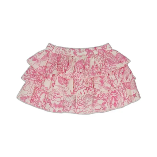 Young Versace Ruffled Cotton Skirt