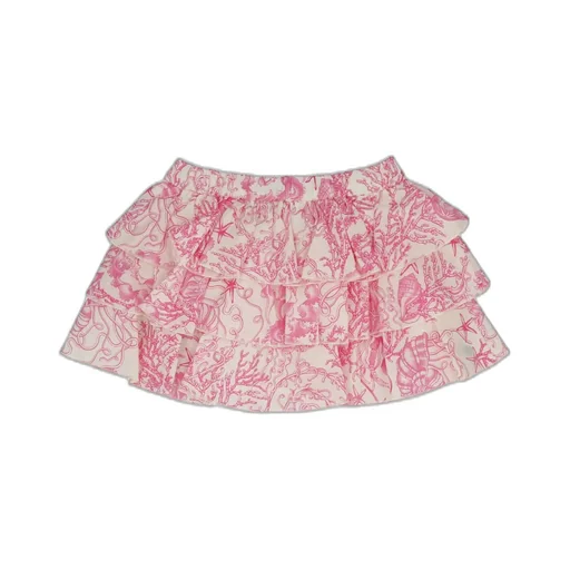 Young Versace Ruffled Cotton Skirt