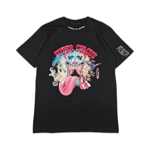 Vision Of Super Kids Super Circus-Printed Crew Neck T-Shirt