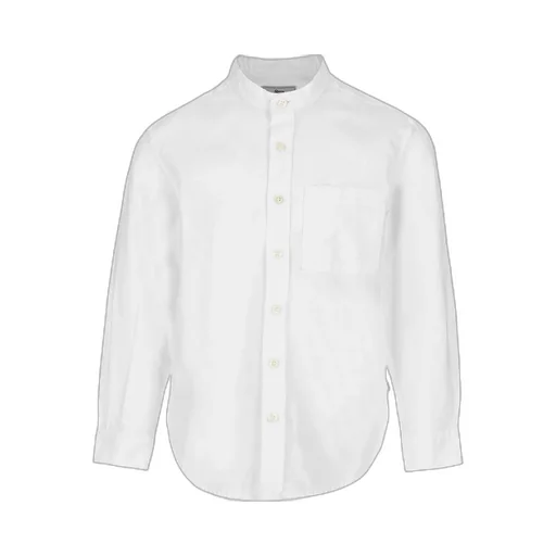 Woolrich Kids Curved Hem Shirt