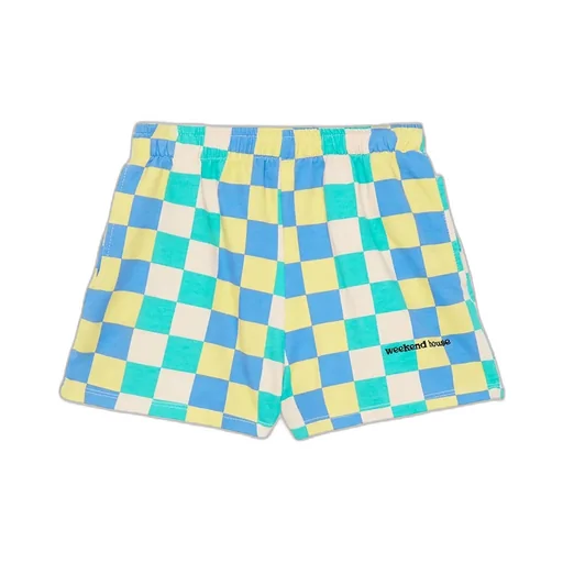 Weekend House Kids Checkered Play Shorts