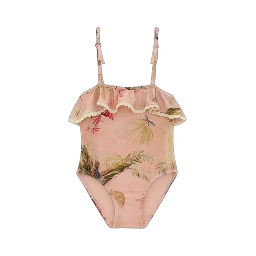 Zimmermann Kids Ruffled Floral Beachwear