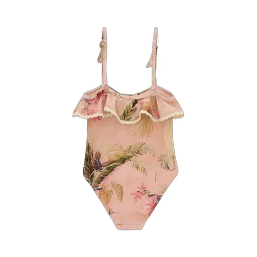 Zimmermann Kids Ruffled Floral Beachwear