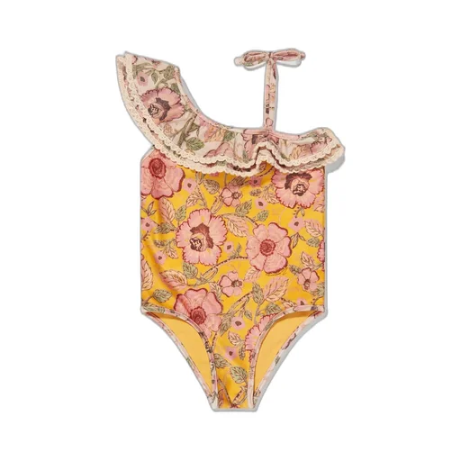 Zimmermann Kids Junie Trim Frill Swimsuit