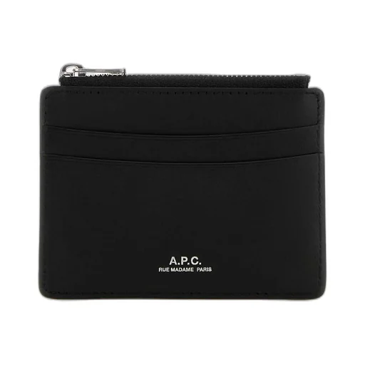 A.P.C. Logo Printed Zipped Card Case