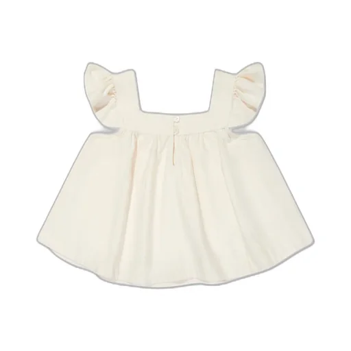 Zimmermann Kids Halliday Square Neck Denim Top