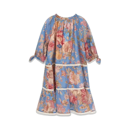 Zimmermann Kids August Puff Sleeved Mini Dress