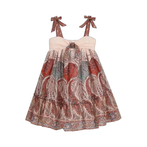 Zimmermann Kids Paisley Bow-Strap Dress