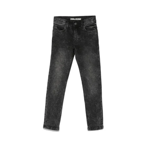 Zadig & Voltaire Kids Denim Back Lace Jeans