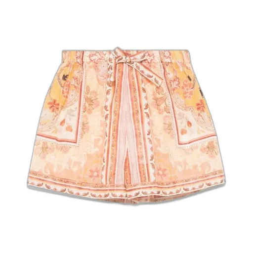 Zimmermann Kids Printed Cotton Shorts