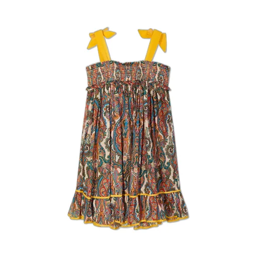 Zimmermann Kids Ottie Paisley-Printed Shirred Dress