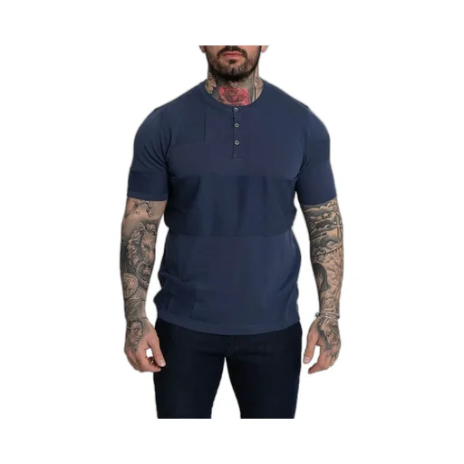 +39Masq Buttoned Knitted T-Shirt