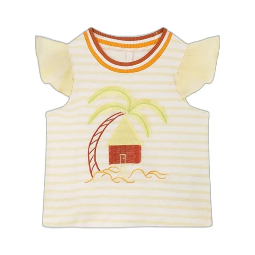 Zimmermann Kids Ruffle-Sleeve Linen Top