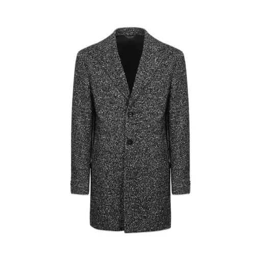 Berry & Brian Textured Single-Breasted Coat