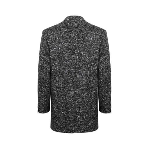 Berry & Brian Textured Single-Breasted Coat