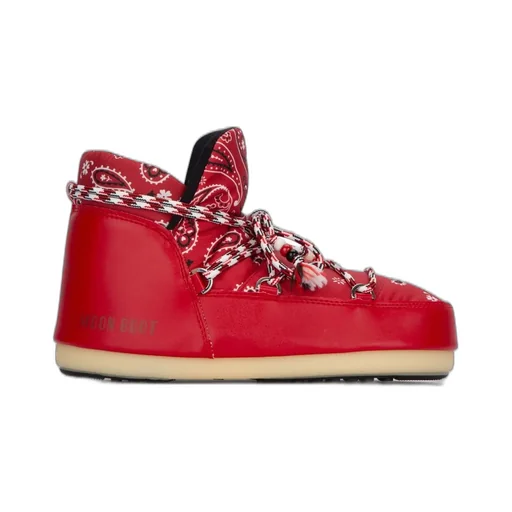 Alanui Bandana-Printed Lace-Up Snow Boots
