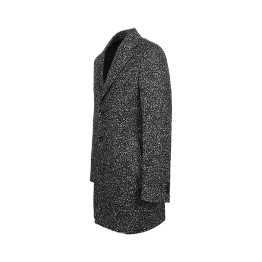 Berry & Brian Textured Single-Breasted Coat
