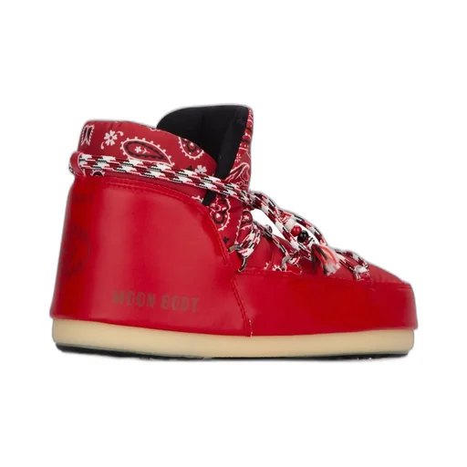 Alanui Bandana-Printed Lace-Up Snow Boots