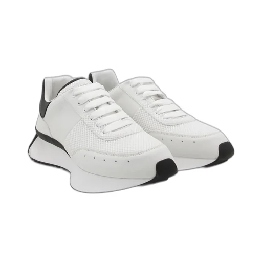 Alexander Mcqueen Logo Printed Mesh Lace-Up Sneakers