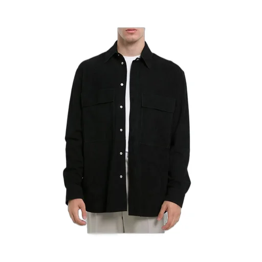 Arma Buttoned Leather Overshirt